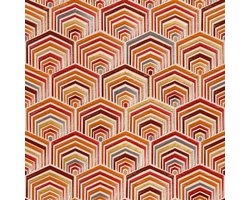 Dutch Wallcoverings - Wallstitch fan design red