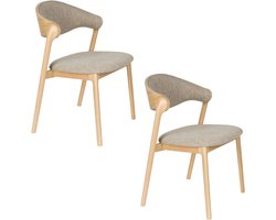 Dutchbone Babington Eetkamerstoelen Naturel - Set van 2