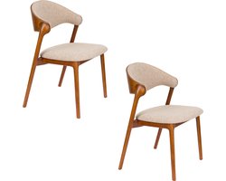 Dutchbone Babington Eetkamerstoelen Walnoot kleur - Set van 2