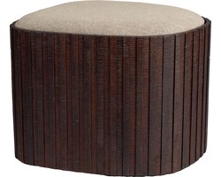 Dutchbone Bay Opbergpoef - Bruin