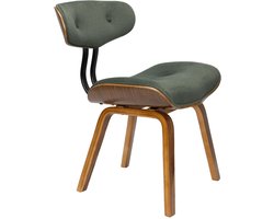 Dutchbone Blackwood Eetkamerstoel Walnootkleur/ Groen