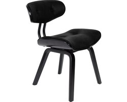 Dutchbone Blackwood Eetkamerstoel Zwart/ Kunstleer Zwart