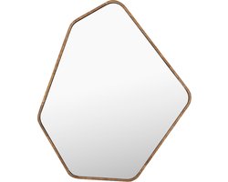 Dutchbone Bryn Spiegel/ Wandspiegel Asymmetrische vorm Hout - Bruin