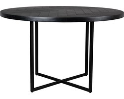 Dutchbone Class Eettafel Rond 120 cm Acaciahout Zwart