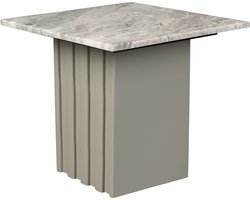 Dutchbone Clayton Bijzettafel Vierkant 40x40 cm Marmer - Grijs