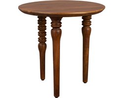 Dutchbone Cove Bijzettafel Rond 50 cm Mangohout - Bruin
