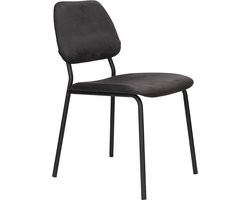 Dutchbone Darby Eetkamerstoelen Zwart - Set van 2