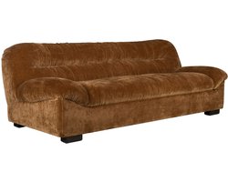 Dutchbone Douglas 3-zitsbank Velours Cognac Bruin