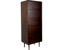 Dutchbone Elroy Ladekast Hoog 155 cm Walnootkleur Bruin