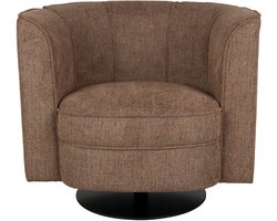 Dutchbone Flower Fauteuil/ Draaistoel Bruin