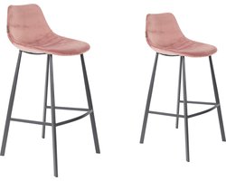 Dutchbone Franky Barkruk Roze 80 cm - Set van 2