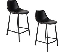 Dutchbone Franky Barkruk Zwart 65 cm - Set van 2