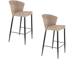 Dutchbone Georgia Barkrukken rugleuning 75 cm Bruin - Set van 2