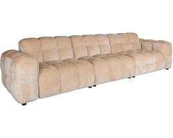 Dutchbone Hackman 4,5-zitsbank Velours Beige