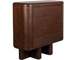 Dutchbone Herman Ladekast/ Opbergkast Hout Walnoot kleur Bruin