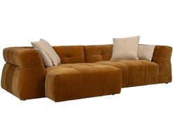 Dutchbone Hodge 4,5-Zitsbank Links Okergeel - Bruin