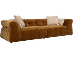 Dutchbone Hodge 4,5-Zitsbank Okergeel - Bruin