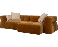 Dutchbone Hodge 4,5-Zitsbank Rechts Okergeel - Bruin