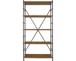 Dutchbone Iron Opbergkast/ Stellingkast Hout/ Metaal Bruin