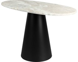 Dutchbone Jared Salontafel Ovaal Marmer Grijs/ Zwart