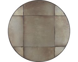 Dutchbone Mado Spiegel/ Wandspiegel Rond 89x89 cm (L) - Zwart}