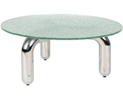 Dutchbone Marly Salontafel Rond 80 cm Glas/Chroom - Zilver