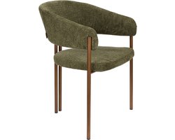 Dutchbone Naida Eetkamerstoelen Groen - Set van 2