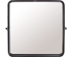 Dutchbone Poke Spiegel/ Wandspiegel Vierkant 40x40 cm Zwart