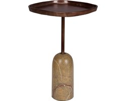 Dutchbone Rimo Bijzettafel Bruin Metaal/ Marmer