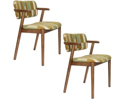 Dutchbone Sara Eetkamerstoelen Groen - Set van 2