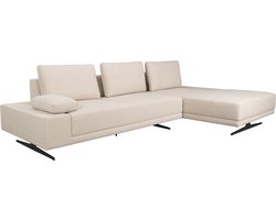 Dutchbone Shelly 3-zitsbank Rechts Chaise Longue Off-White - Wit