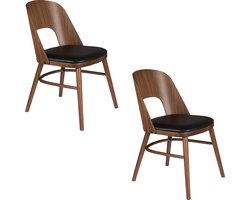 Dutchbone Talika Eetkamerstoelen Bruin - Set van 2