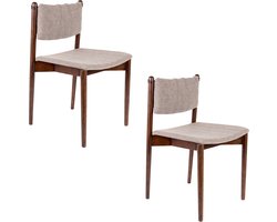 Dutchbone Torrance Eetkamerstoelen Bruin - Set van 2