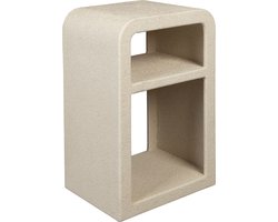 Dutchbone Veda Bijzettafel/ Nachtkastje Gerecycled marmer Beige