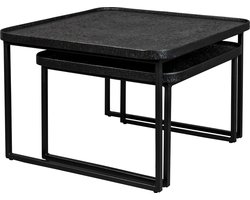 Dutchbone Winston Salontafel Zwart (Set van 2)