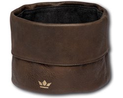 Dutchdeluxes - Broodmand - (Volnerf) Leder - Vintage Bruin - Rond ⌀20 cm x 15 cm