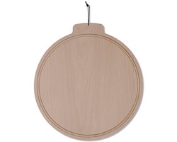 Dutchdeluxes - Handgemaakt - Luxe - Serveerplank - Snijplank - Beukenhout - Rond - Licht bruin
