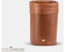 Dutchdeluxes - Handgemaakt - Luxe - Wijnkoeler - Leer - Juiste temperatuur - Bruin