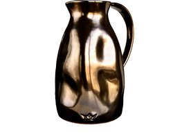 Dutchdeluxes - Luxe - Aardewerk - Karaf - Groot 2.5L - Keramiek - Handgemaakt - Anti-drup - Platinum Goud