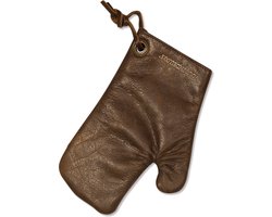 Dutchdeluxes - Ovenwant - (Volnerf) Leder - Vintage Bruin - Geschikt voor Barbecue - Incl. Geschenkdoos
