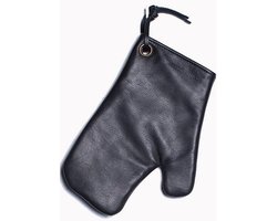 Dutchdeluxes - Ovenwant - (Volnerf) Leder - Zwart - Geschikt voor Barbecue - Incl. Geschenkdoos
