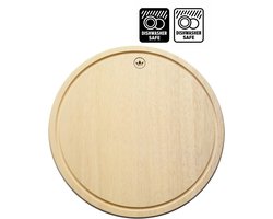 Dutchdeluxes vaatwasser bestendige - 100% houten - Snijplank - Rond - Hout - Vaatwas veilig - Sapgeul