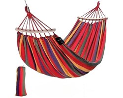 Dutchers® Hangmat 2 persoons 260x150cm - Zonder Standaard – Sterk & Comfortabel - Multicolor - Met spreidstok - Voor Tuin, Vakantie & Camping