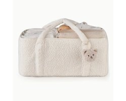 Dutchers.® Luier Organizer - Baby Organizer - Teddy - Netjes & Overzichtelijk - Praktisch & Compact - Baby Opbergmand - Ideaal voor in de Babykamer & Woonkamer - Alles Bij de Hand - Kraamcadeau - Cadeau voor Babyshower - Commode Mandje