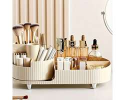 Dutchers® Make-Up Organizer en Draaibaar - Skincare Organizer - Beauty en Parfum Organizer - 360° Roterend - Opbergbox Make up - Opbergdoos Cosmetica - Voor Badkamer en Make up Tafel