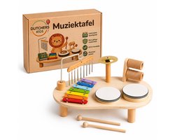 Dutchers® Montessori Muziektafel – Educatief Houten Speelgoed - Grondig CE Gekeurd – Muzikale Activiteitentafel met Instrumenten - Speelgoedtafel - Muziekspeelgoed voor Kinderen – Speeltafel voor Peuters – Kindertafel - Cadeau