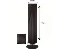 Dutchers® Parasolhoes Weerbestendig - Staande parasol - Waterbestendig UV-Beschermend - 183cm x 50cm - Antraciet