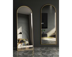 Dutchers® Passpiegel - Staande Spiegel - Robuust Frame - Staand Of Hangend - Goud - 45x147cm