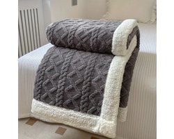 Dutchers® Plaid - Blanket - Dekbed - Fleece Deken - Heerlijk warm voor op de bank of in bed - Cosy - Winter Herfst - 150x200CM - Donkergrijs