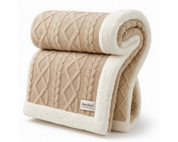 Dutchers® Plaid - XXL - 200x230cm - Kaki - Blanket - Dekbed - Fleece Deken - Heerlijk warm voor op de bank of in bed - Cosy - Winter Herfst